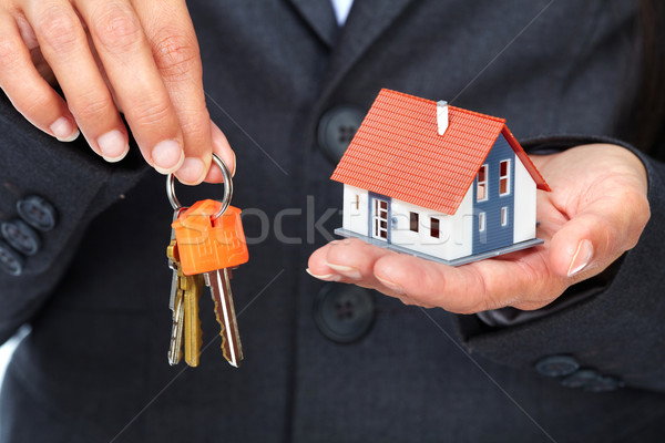 Hands with little house. Stock photo © Kurhan