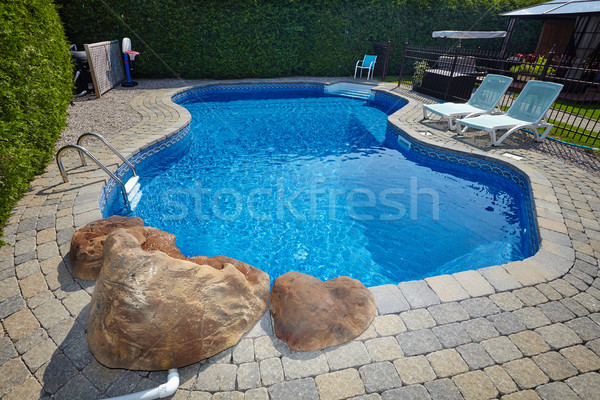 游泳池 藍色 水 夏天 水池 放鬆 商業照片 © Kurhan