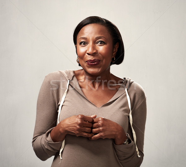 Shy African american woman portrait Stock photo © Kurhan