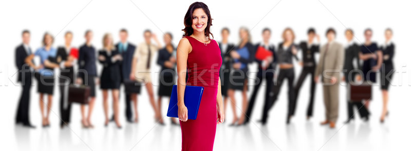 Femme d'affaires personnes groupe employé équipe commerciale isolé [[stock_photo]] © Kurhan