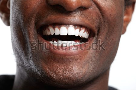 Feliz homem negro sorrir africano americano homem rosto sorridente Foto stock © Kurhan