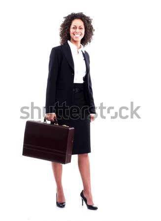 Comptable femme d'affaires isolé blanche femme fond [[stock_photo]] © Kurhan