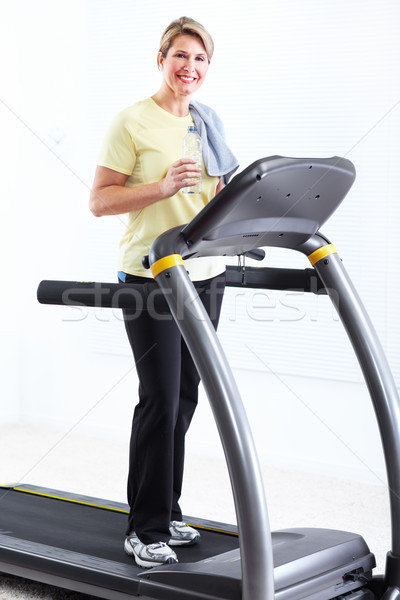Stock photo: Senior woman doing exercise.
