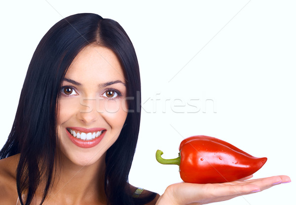 Woman with pepper Stock photo © Kurhan