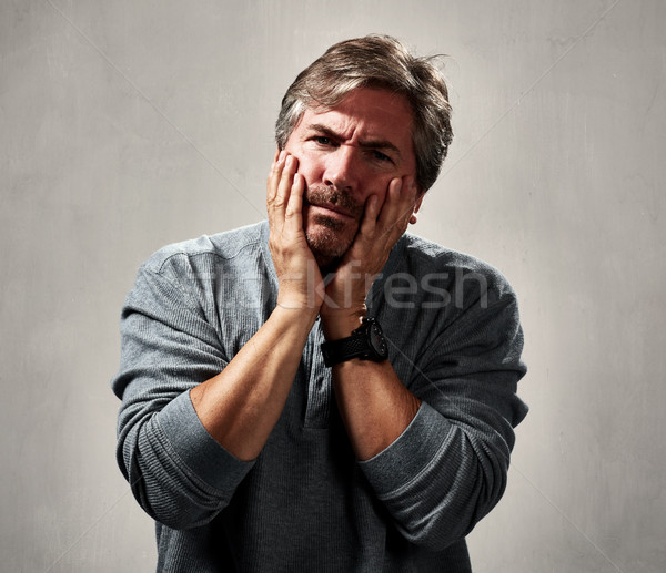 Anxious worried man Stock photo © Kurhan