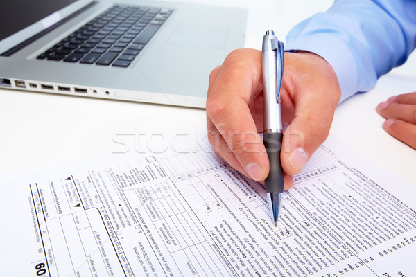 商人 填充 形式 寫作 金融 會計 商業照片 © Kurhan