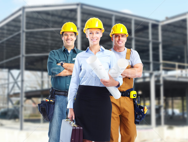 Stock photo: Group of construction workers.