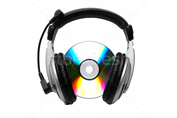 Cd and headphone.  Stock photo © Kurhan