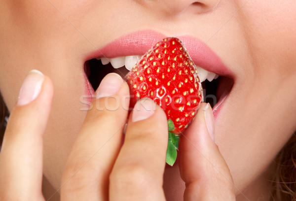 woman with strawberry Stock photo © Kurhan
