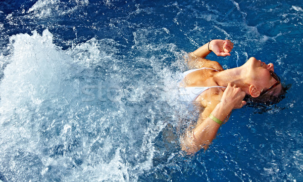 Woman in jacuzzi Stock photo © Kurhan