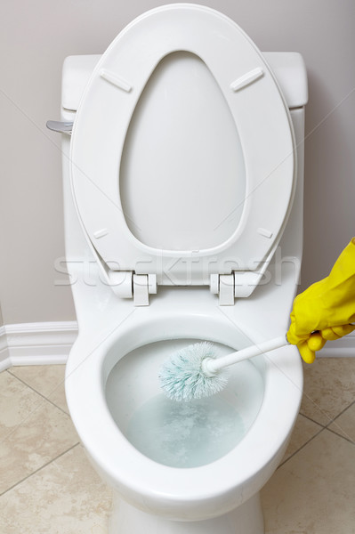 Toilet bowl cleaning. Stock photo © Kurhan