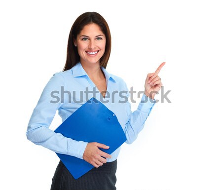 Business woman presenter Stock photo © Kurhan