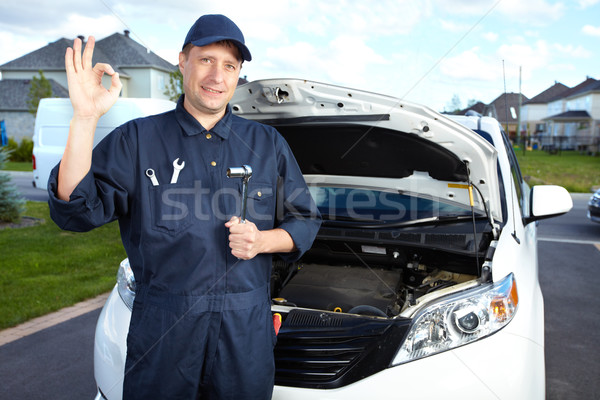 Foto stock: Profesional · mecánico · de · automóviles · coche · mecánico · de · trabajo · auto