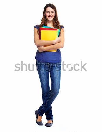 Standing student woman. Stock photo © Kurhan
