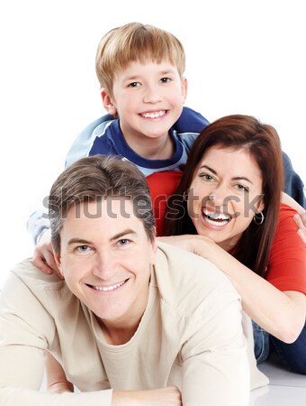 Feliz a la gente jóvenes sonriendo blanco nina cara Foto stock © Kurhan