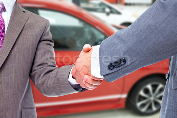 Auto Verkäufer Client Handshake Autohändler auto Stock foto © Kurhan