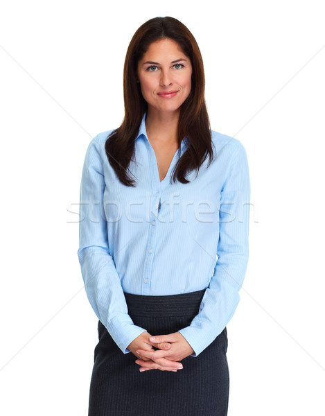 Business woman Porträt schönen jungen isoliert weiß Stock foto © Kurhan