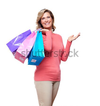 Senior woman with shopping bags. Stock photo © Kurhan