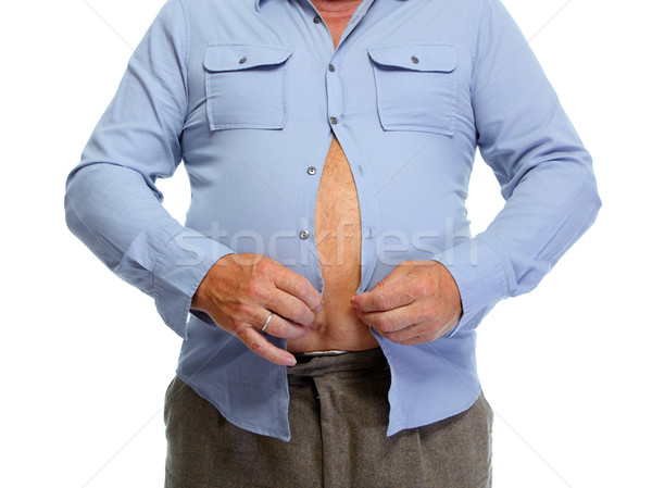 Kövér férfi has idős férfi kövér gyomor Stock fotó © Kurhan