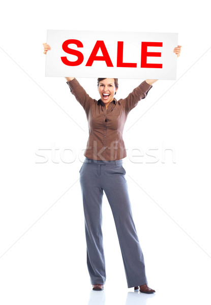女性 幸せ ビジネス女性 白 ビジネス ストックフォト © Kurhan