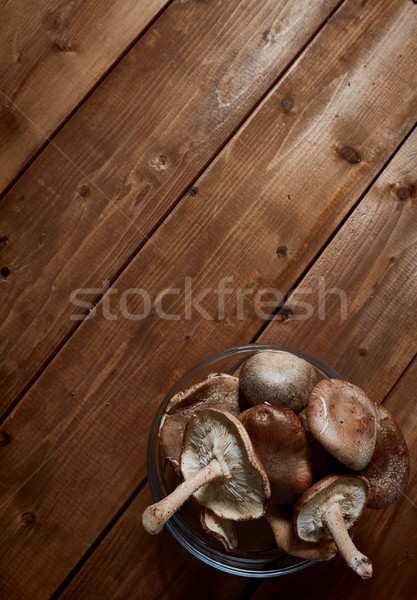 Champignons eetbaar houten tafel voedsel tabel eten Stockfoto © Kurhan