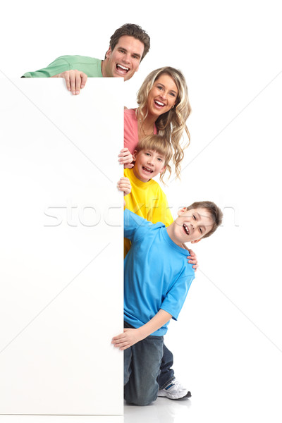 Glückliche Familie Vater Mutter Kinder Mann glücklich Stock foto © Kurhan