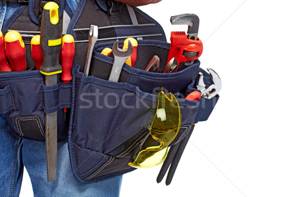 Stockfoto: Tool · gordel · bouw · werknemer · geïsoleerd