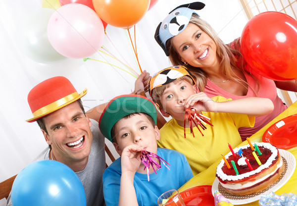 Happy family and birthday Stock photo © Kurhan