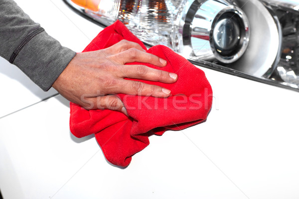 Auto cera panno mano lavaggio ceretta Foto d'archivio © Kurhan