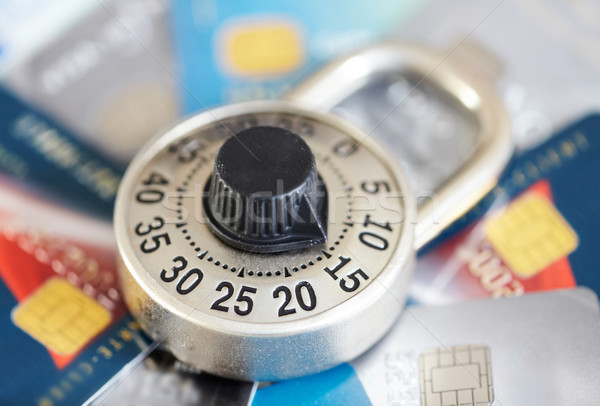 Lock with credit card. Stock photo © Kurhan