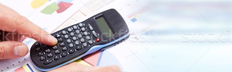 hand with calculator Stock photo © Kurhan