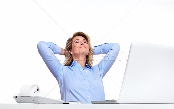 Business woman relaxing in the office. Stock photo © Kurhan