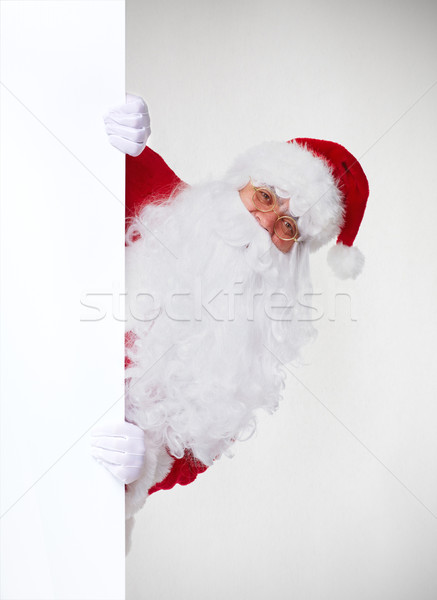 Christmas Santa with banner. Stock photo © Kurhan