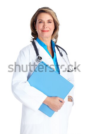 Stockfoto: Ouderen · ziekenhuis · arts · vrouw · kliniek · geïsoleerd