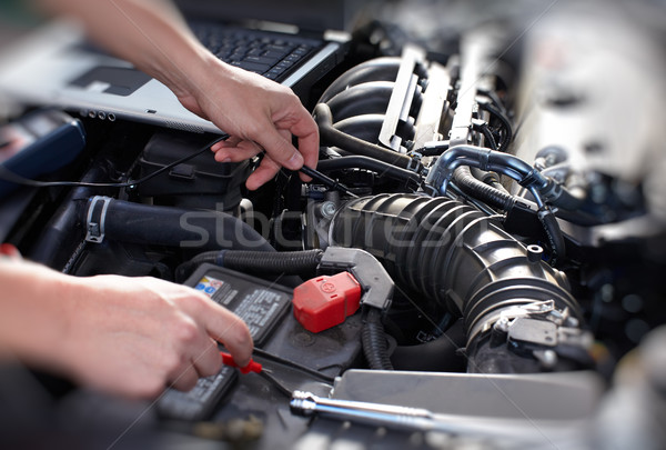 рук автомобилей механиком ключа гаража Auto Сток-фото © Kurhan