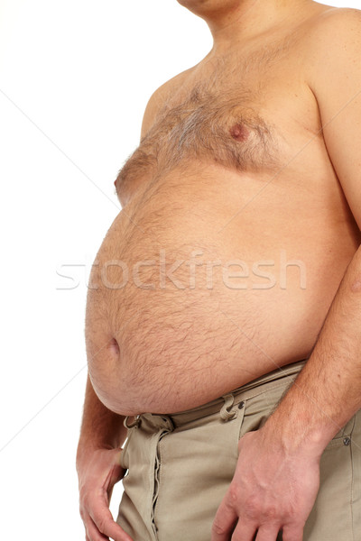 Zdjęcia stock: Grubas · duży · brzuch · diety · człowiek · tle