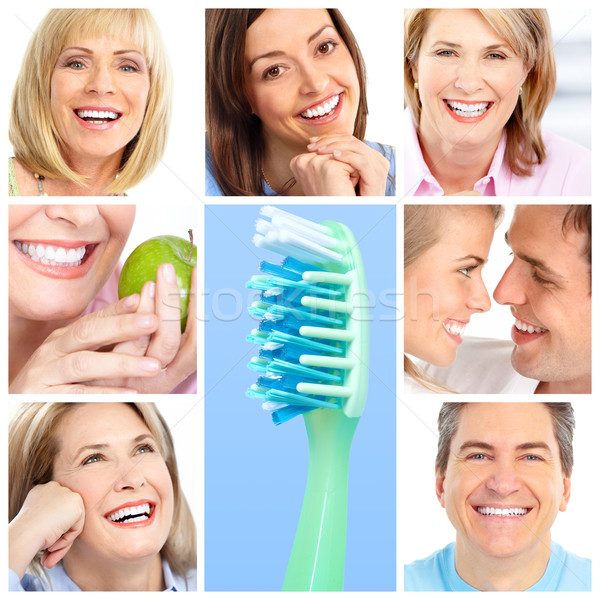 Soins dentaires blanchiment des dents dents famille santé bouche [[stock_photo]] © Kurhan