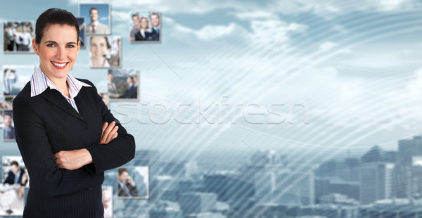 Beautiful business woman. Stock photo © Kurhan