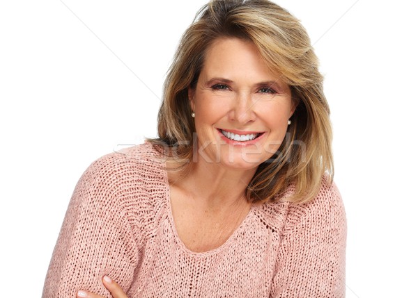 Stock photo: Beautiful elderly woman portrait.