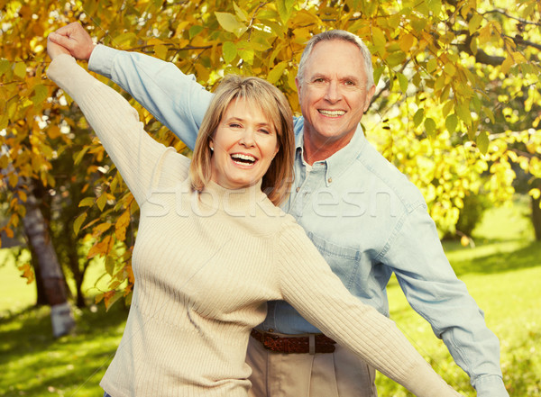 [[stock_photo]]: Couple · de · personnes · âgées · heureux · affectueux · âgées · couple