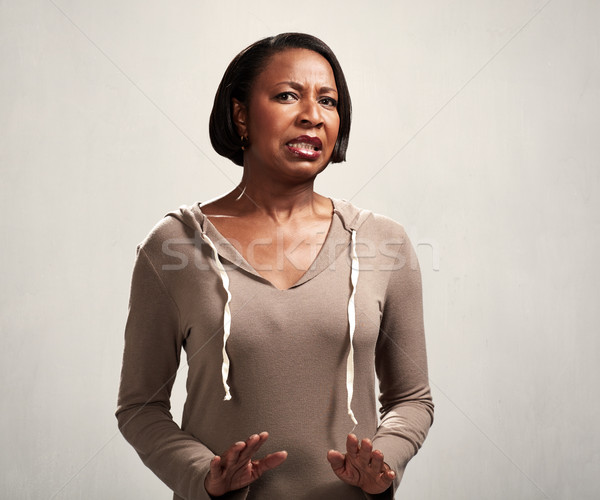 unfriendly black woman Stock photo © Kurhan
