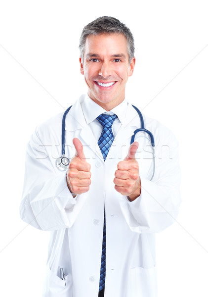 Médecin souriant médicaux isolé blanche sourire [[stock_photo]] © Kurhan