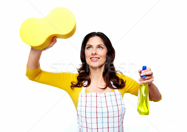 Stock photo: Young smiling cleaner woman.