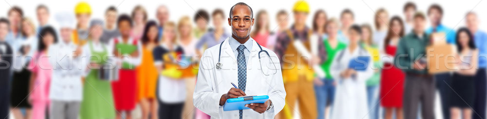 Doctor and group of workers people Stock photo © Kurhan
