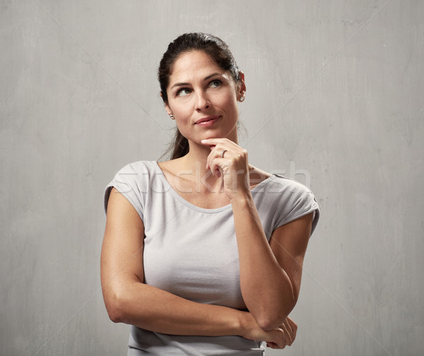 Thinking woman Stock photo © Kurhan