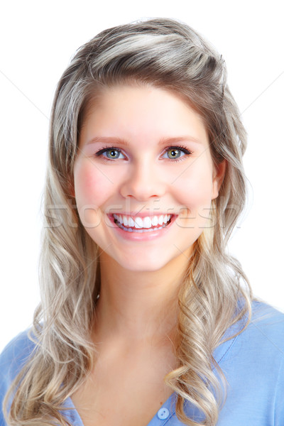 Mujer hermosa jóvenes mujer sonriente aislado blanco Foto stock © Kurhan