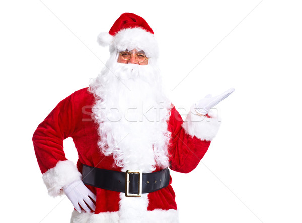 Christmas Święty mikołaj szczęśliwy odizolowany biały człowiek Zdjęcia stock © Kurhan