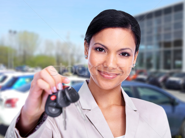 Woman with a Car key. Stock photo © Kurhan