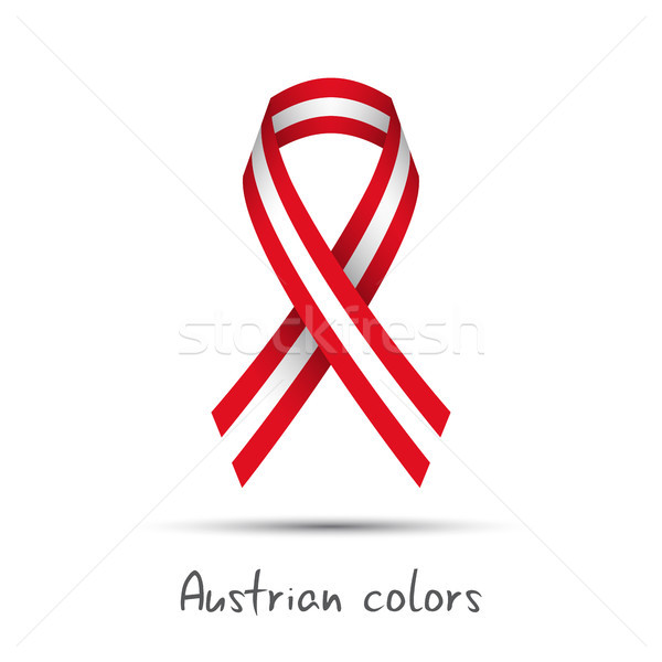 Modern colored vector ribbon with the Austrian colors isolated on white background, abstract Austria Stock photo © kurkalukas