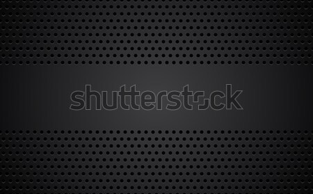 Perforated black metallic background, abstract wallpaper, vector illustration Stock photo © kurkalukas